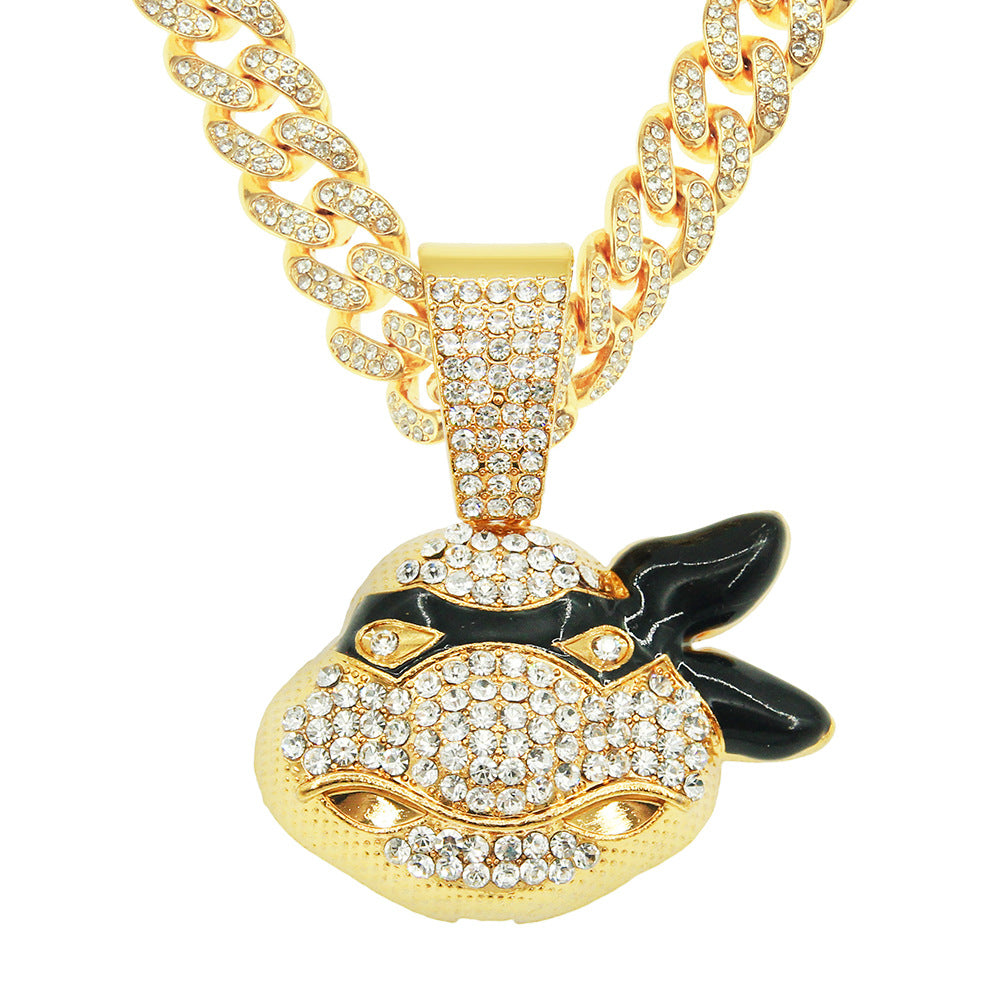 Hip-Hop 3D Cartoon Avatar Cuban Chain Pendant Necklace