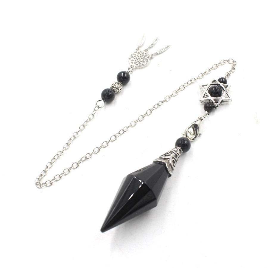 Dreamcatcher 12-Facet Crystal Stone Pyramid Spirit Pendulum
