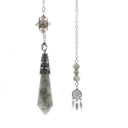 12-Facet Crystal Pyramid Star Net Hanging Spirit Pendulum