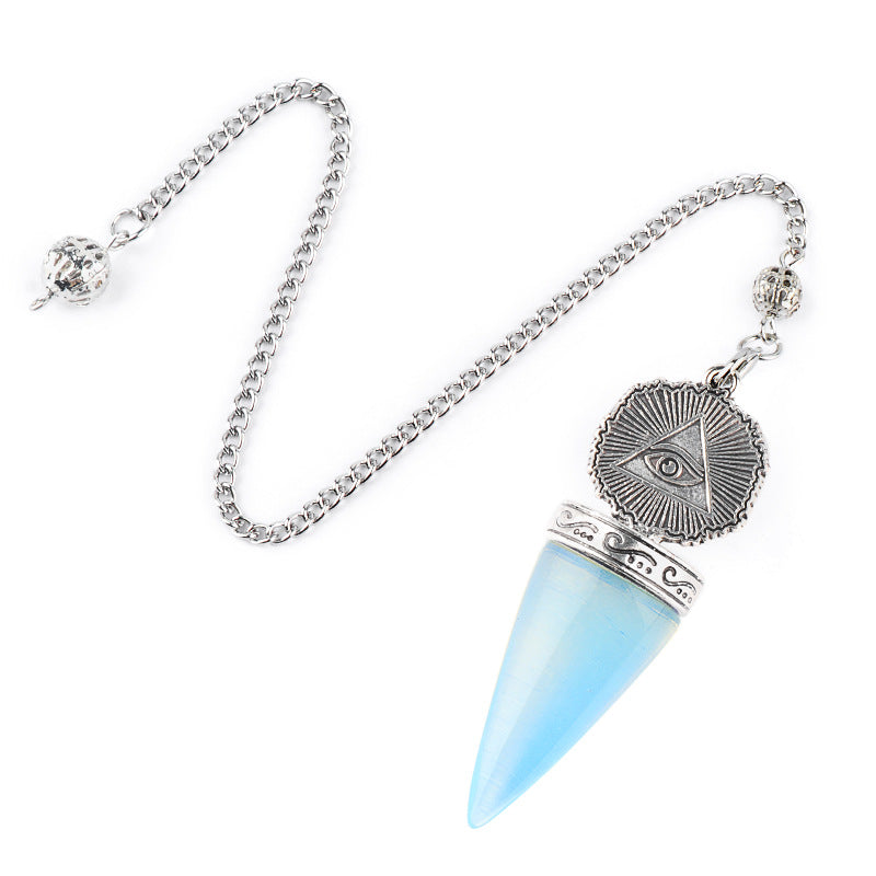 Crystal Silvery All-Seeing Eye Spirit Pendulum