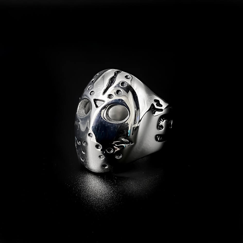 Vintage Men's Punk Skull Jason Mask Ring