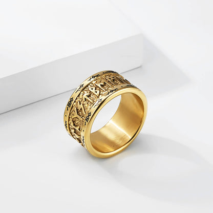 Viking script men's ring