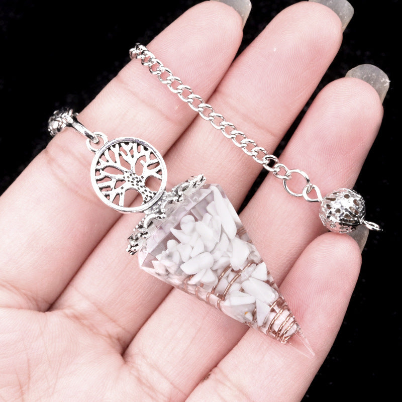 Crystal Life Tree Resin Gravel Spirit Pendulum
