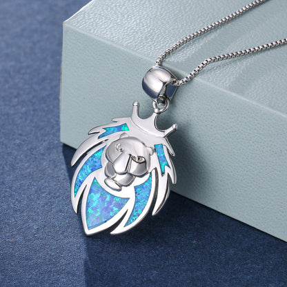 Platinum Auabo Lion Personality Design High-Style Collar Chain