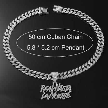 Trendy Hip-Hop Style Personalized Letter Cuban Chain Pendant Necklace