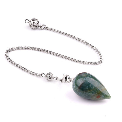 Vintage yoga meditation teardrop-shaped natural crystal spirit pendulum