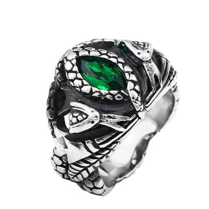 Men's Vintage Animal Snake-Shaped Stainless Steel Ring
