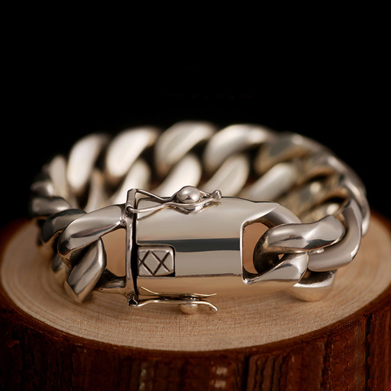 Men's Polished Thick Curb Bracelet
