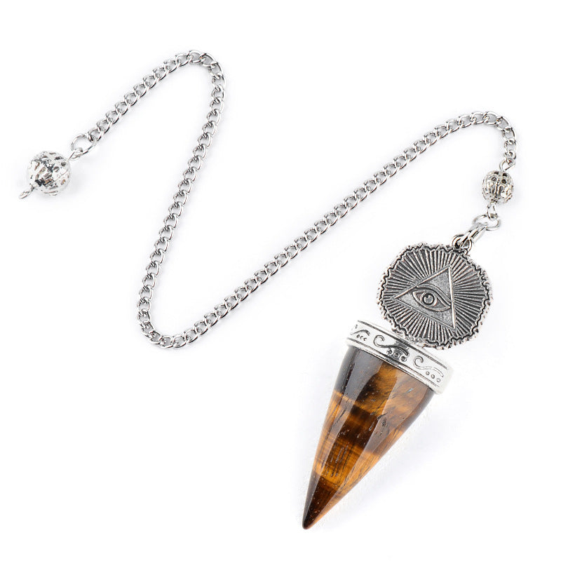 Crystal Silvery All-Seeing Eye Spirit Pendulum