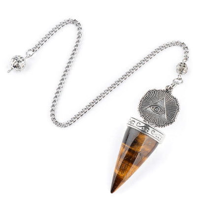 Crystal Silvery All-Seeing Eye Spirit Pendulum