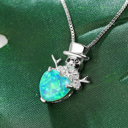 Auboo Cute Snowman Necklace