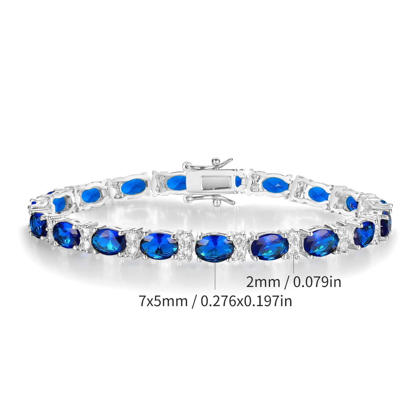 Women&Men's 5mm Cubic Zirconia Tennis Cuban Bracelet