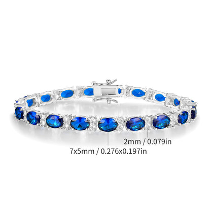 Women&Men's 5mm Cubic Zirconia Tennis Cuban Bracelet