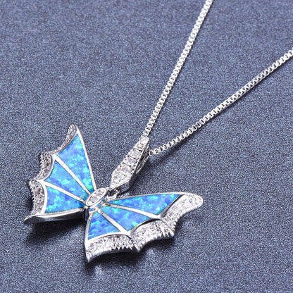 Aubrey Small Diamond Butterfly-shaped Necklace