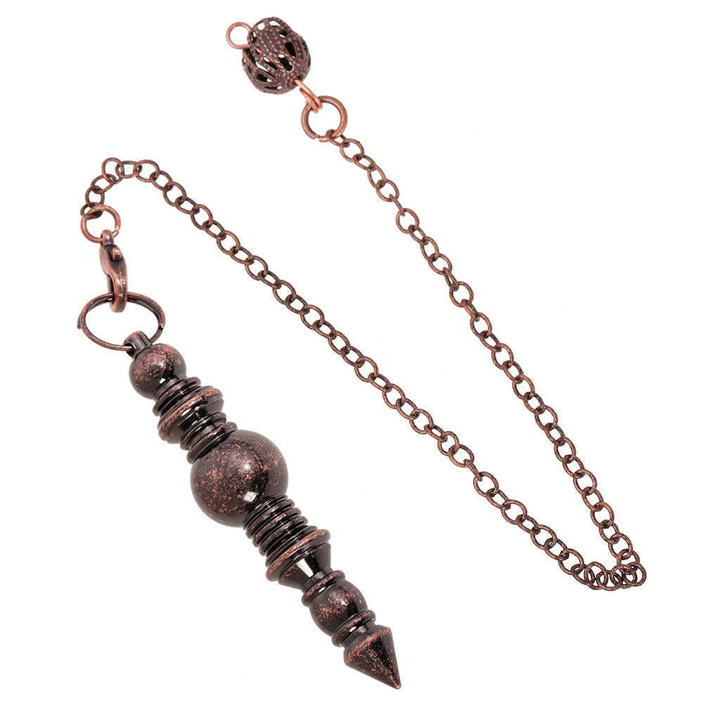 Copper Fm Independent Necklace Threaded Chain Cone-Shaped Gyroscope Spirit Pendulum