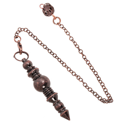 Copper Fm Independent Necklace Threaded Chain Cone-Shaped Gyroscope Spirit Pendulum