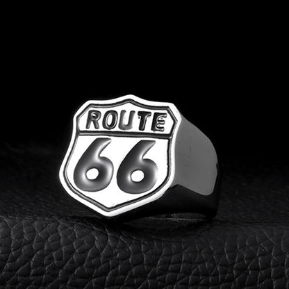Men's Vintage Route 66 Shield Ring