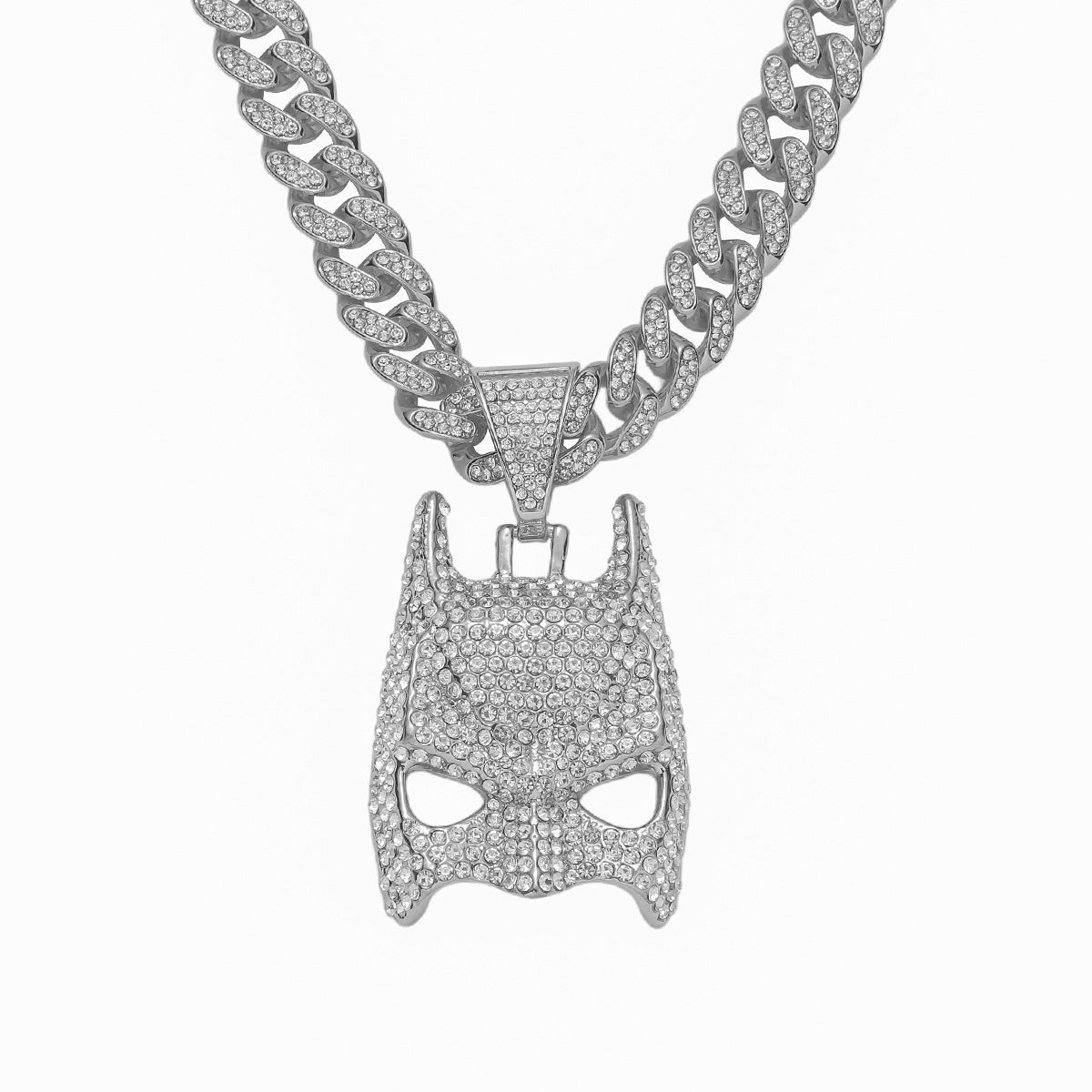 Hip-Hop Bat Mask Style Cuban Chain Pendant Necklace