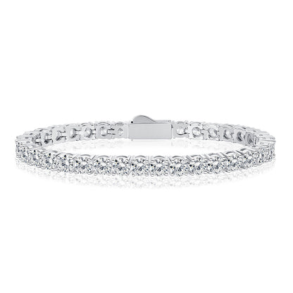 Women&Men's 4mm Spring Clasp Zircon Tennis Bracelet