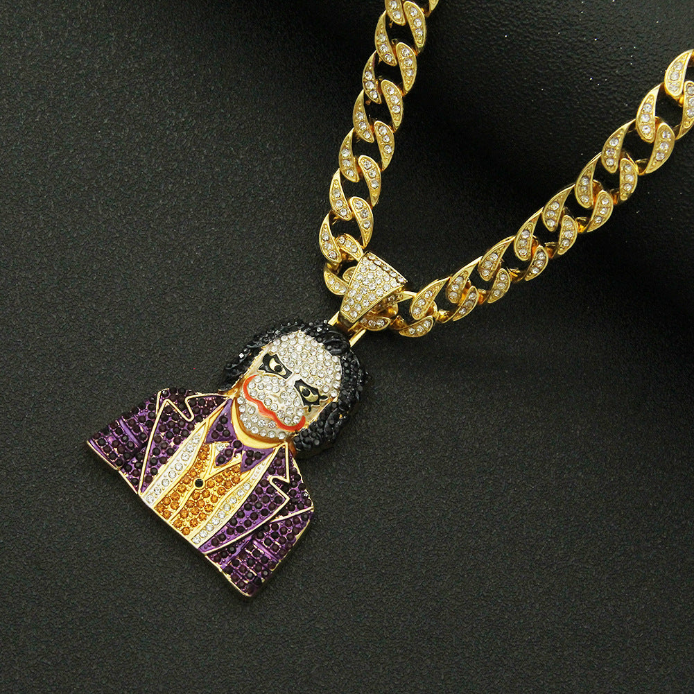 Hip-Hop Cosplay Clown Cuban Chain Pendant Necklace