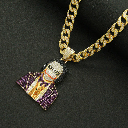 Hip-Hop Cosplay Clown Cuban Chain Pendant Necklace