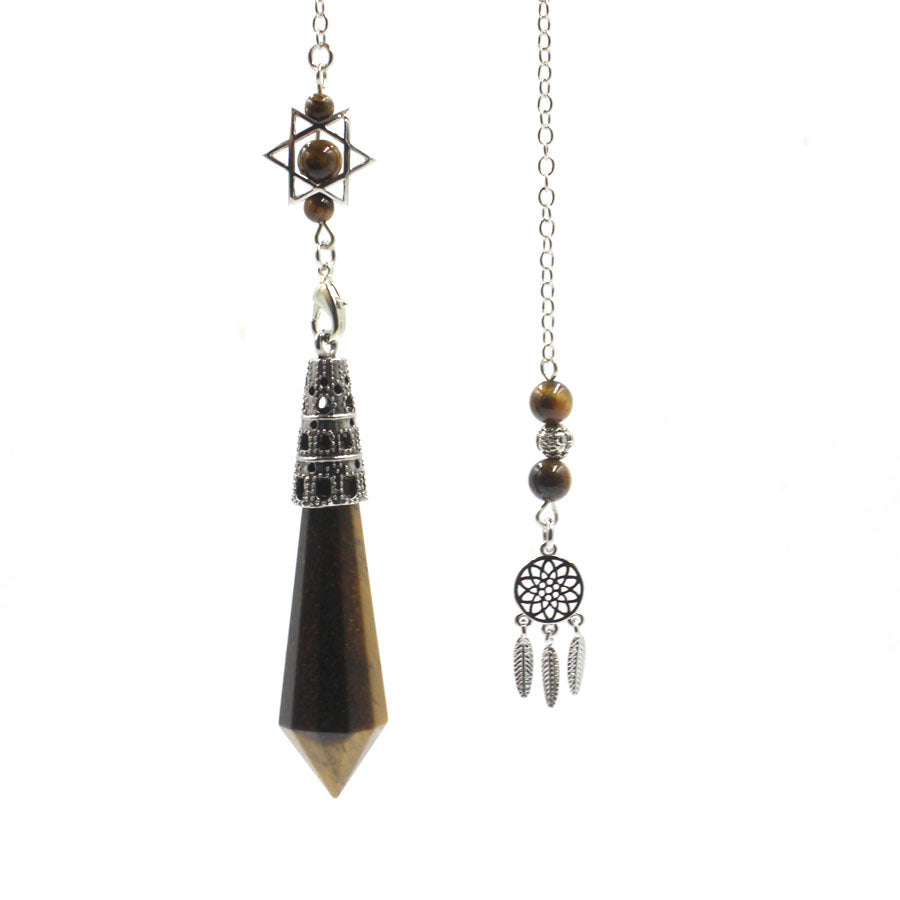 12-Facet Crystal Pyramid Star Net Hanging Spirit Pendulum