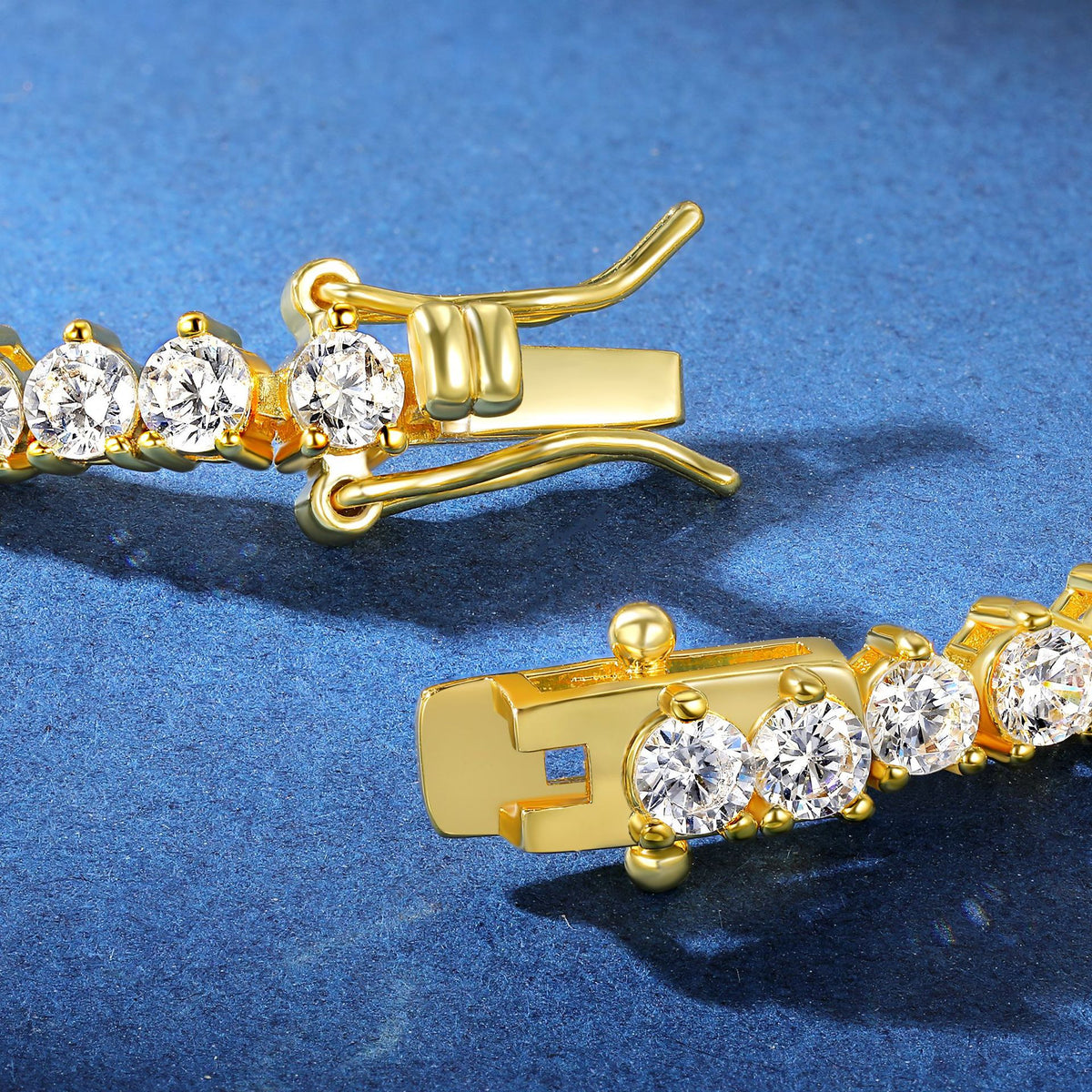 Women&Men's 3-Claw 3-4mm Eight-Shaped Buckle Zircon Tennis Bracelet