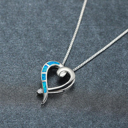 Ins-style rose gold AuBoo heart necklace