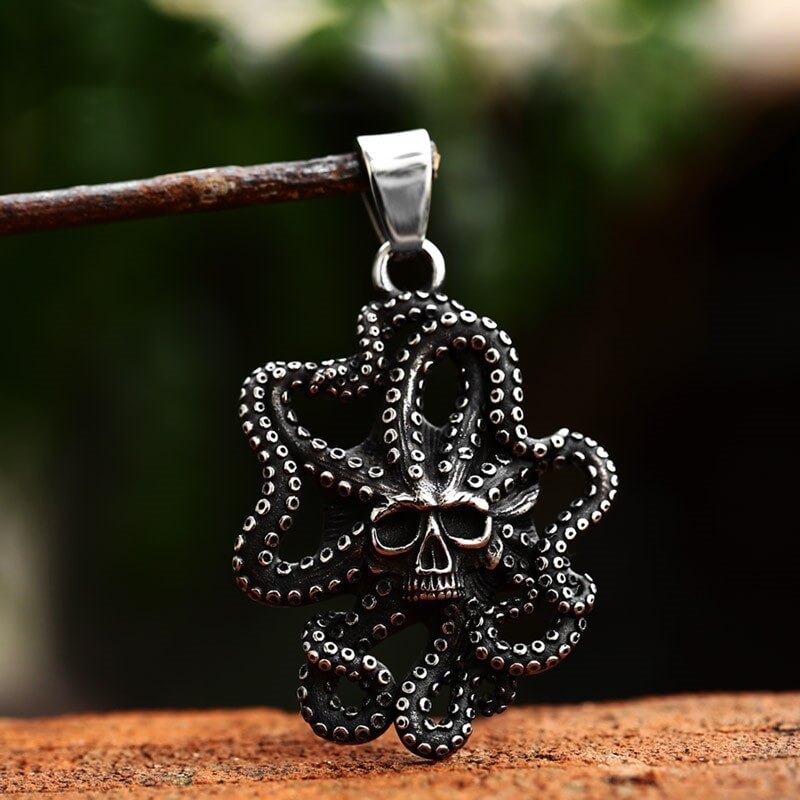 Men's Retro Octopus Sea Monster Pendant Necklace