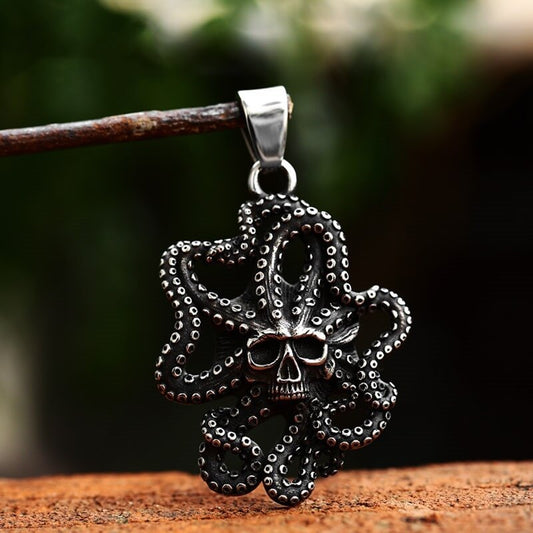 Men's Retro Octopus Sea Monster Pendant Necklace