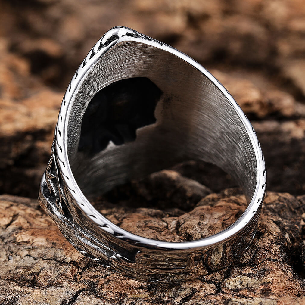 Bold Nautical Anchor Skull Men's Ring