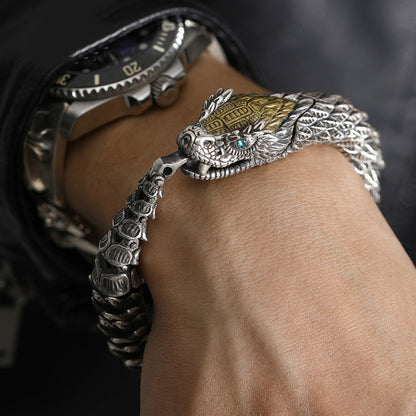 Men's Vintage 3D Rattlesnake Link Bracelet