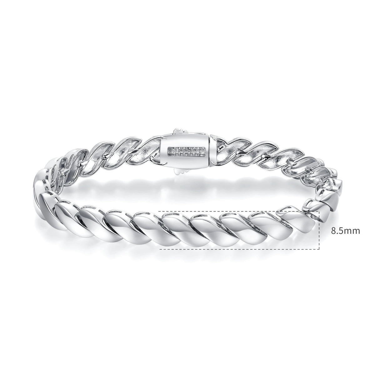 Women&Men's Hip-Hop Heavyweight Design Zircon Tennis Belt Buckle Bracelet