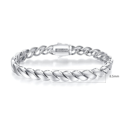 Women&Men's Hip-Hop Heavyweight Design Zircon Tennis Belt Buckle Bracelet