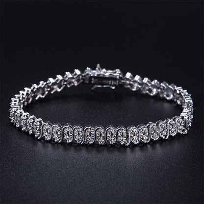 Women&Men's Fashionable 18k Zircon Tennis Bracelet