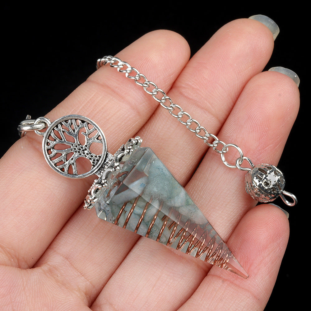 Crystal Life Tree Resin Gravel Spirit Pendulum