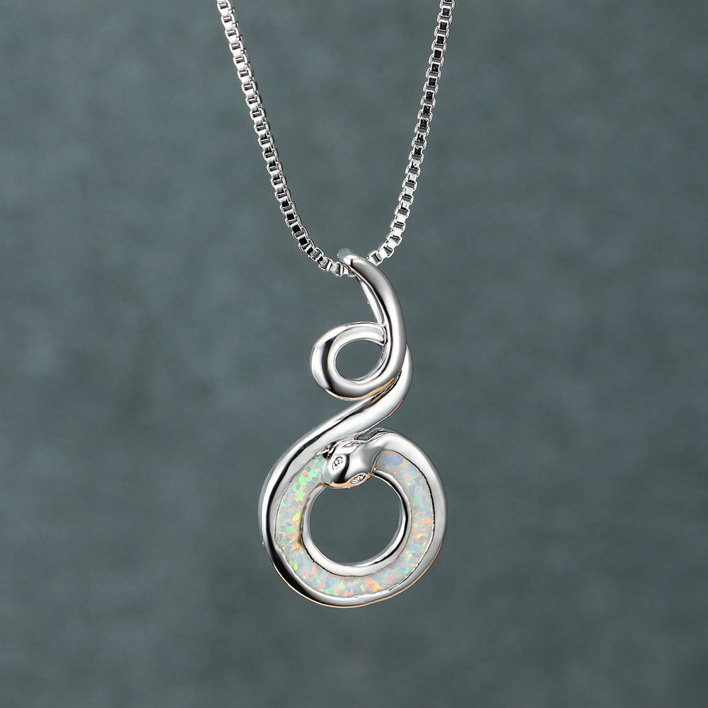 Opal Snake Necklace
