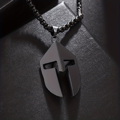 Men's Minimalist Spartan Helmet Pendant Necklace