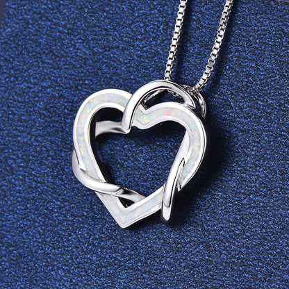 Aubert Double Heart Pendant Necklace