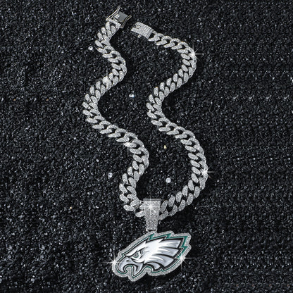 Hip-Hop Style Eagle Cuban Chain Pendant Necklace