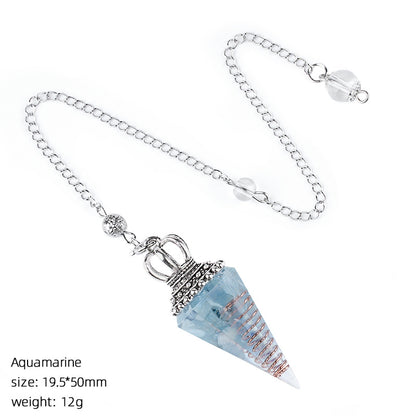 Crystal Crown Yoga Meditation Accessory Hexagonal Cone Spirit Pendulum