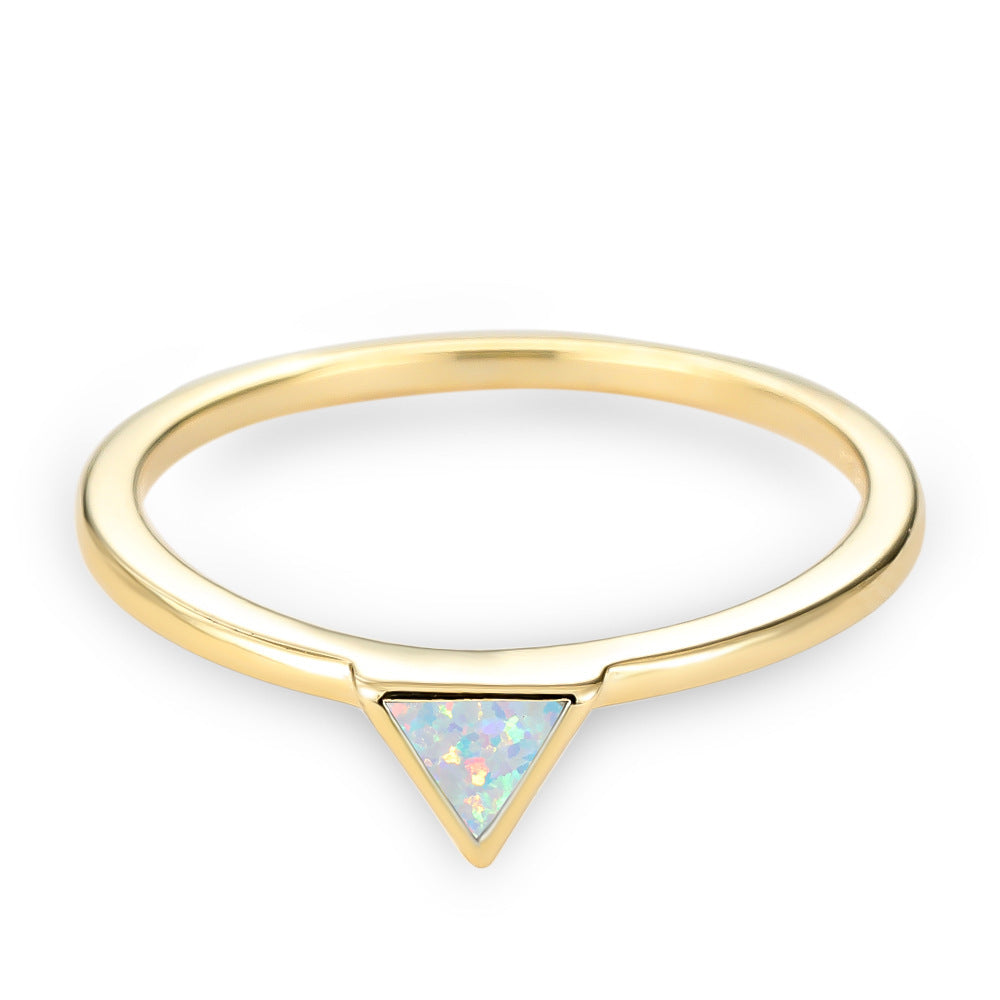 Women's Triangle Opal ring