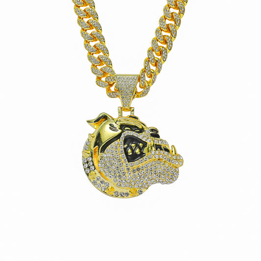 Hip-Hop Dog-Style Cuban Chain Pendant Necklace
