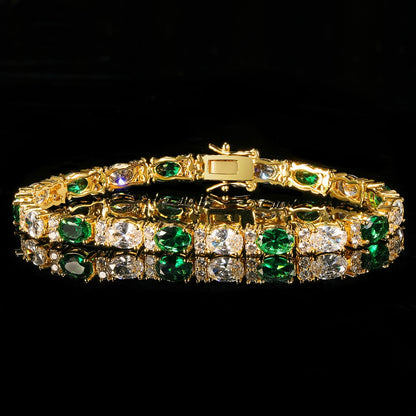 Women&Men's 5mm Cubic Zirconia Tennis Cuban Bracelet