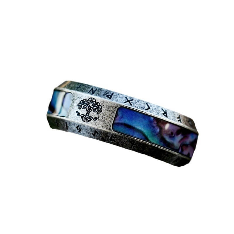 Retro fashion minimalist Viking alphabet men's ring