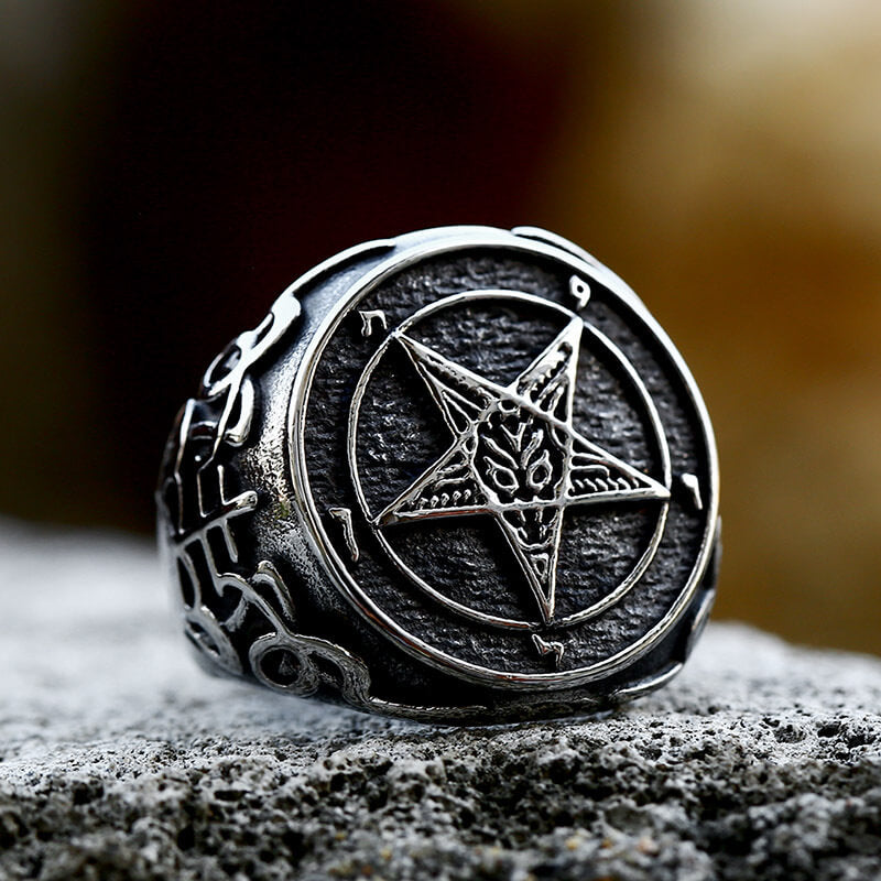 Men's Five-Pointed Star Devil Satan Ring