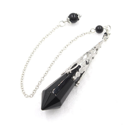 12-faceted crystal-cut conical pendulum