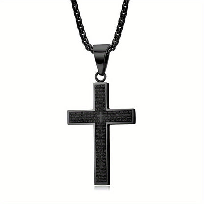 Fashionable And Minimalist Stainless Steel Cross Pendant Necklace