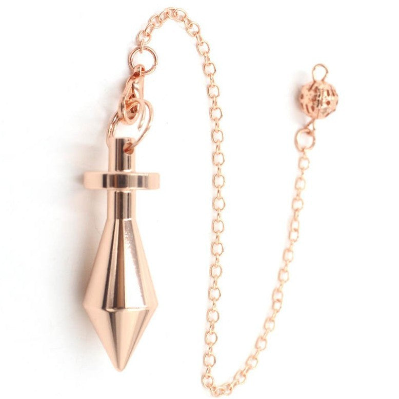 Copper-made conical spire-shaped pendulum pendant