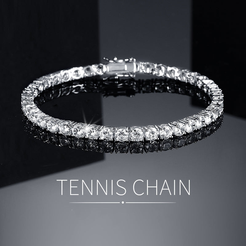 Women&Men's Copper 18k Gold-Plated Zircon Tennis Bracelet